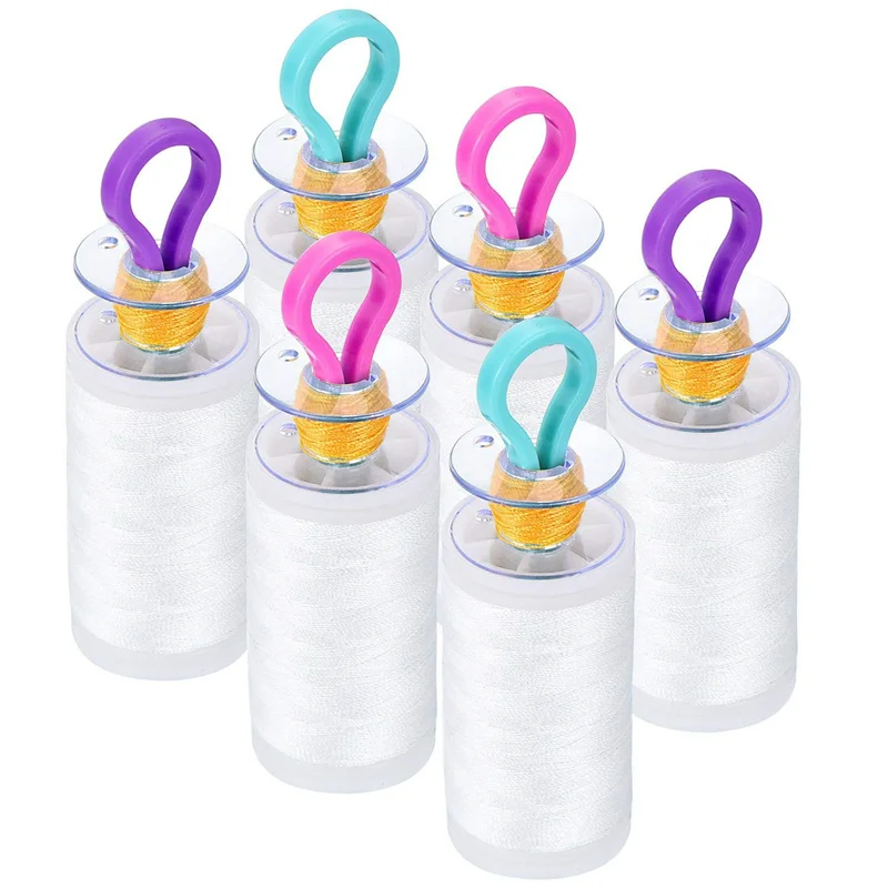 ABWR-Bobbin Buddies - مشابك مداسبة - حافظ على خيوط البكرة الخاصة بك متطابقة مع منظم بكرات بكرات الخيط (150 قطعة)