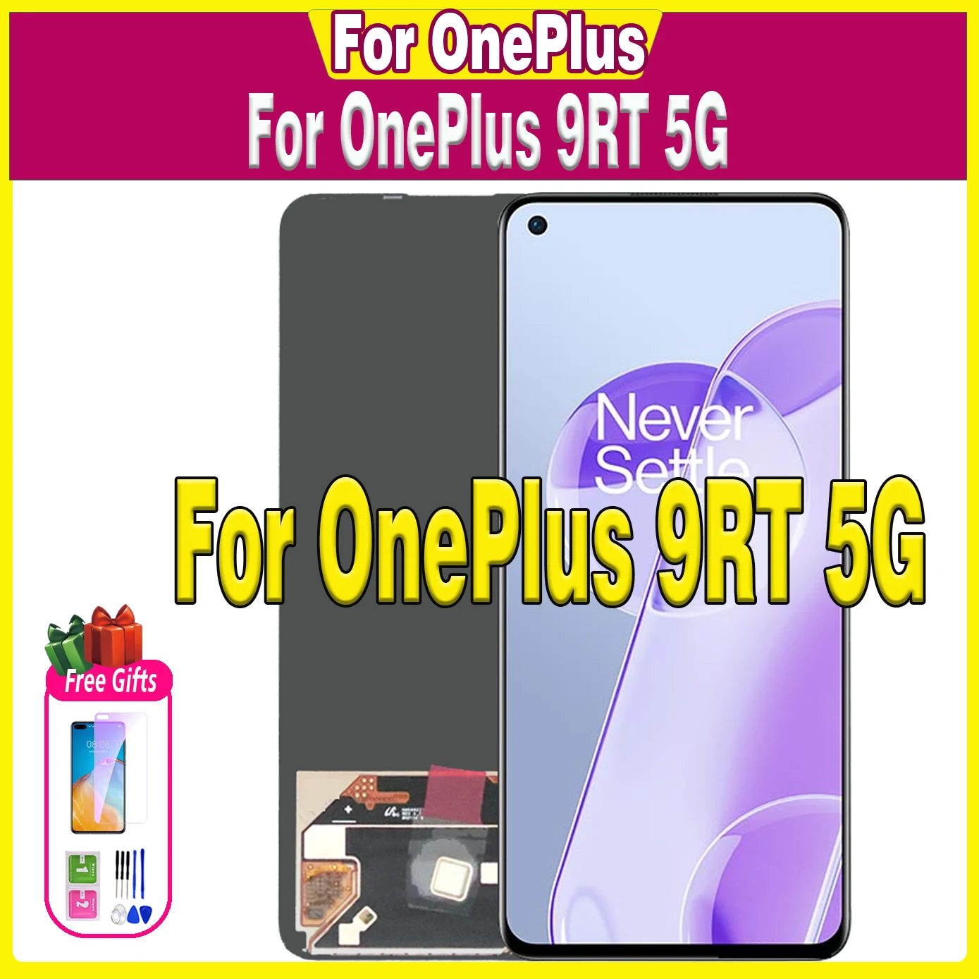 

6.62" LCD For OnePlus 9RT 5G AMOLED Display Touch Screen Digitizer Assembly For One Plus 9RT 5G MT2110 MT2111 LCD 120Hz