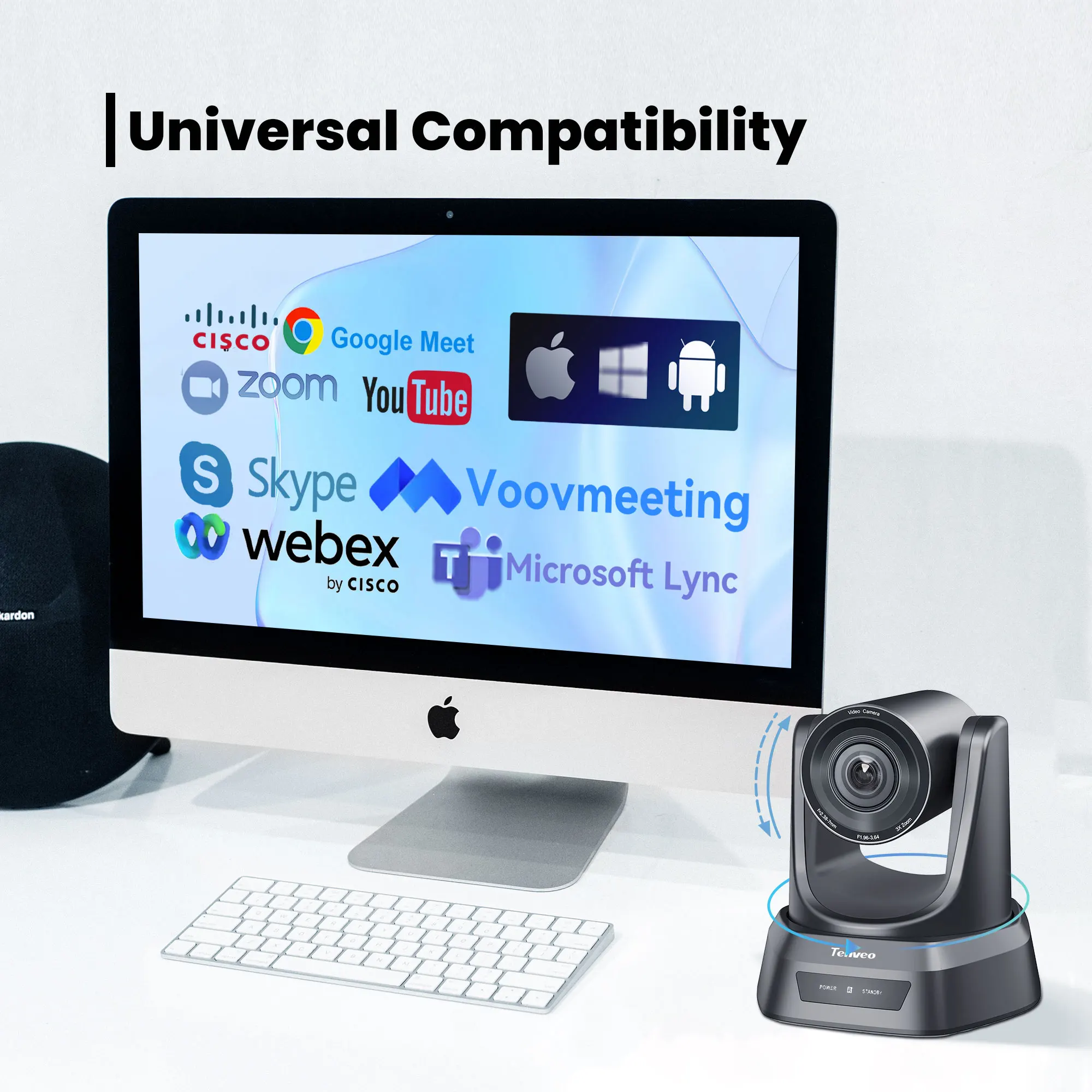 NV10W OEM/ODM 10x Zoom USB 3.0/Wireless 1080p 60fps كاميرا مؤتمرات الفيديو Ptz دعم شعار مخصص/تغليف/رسم