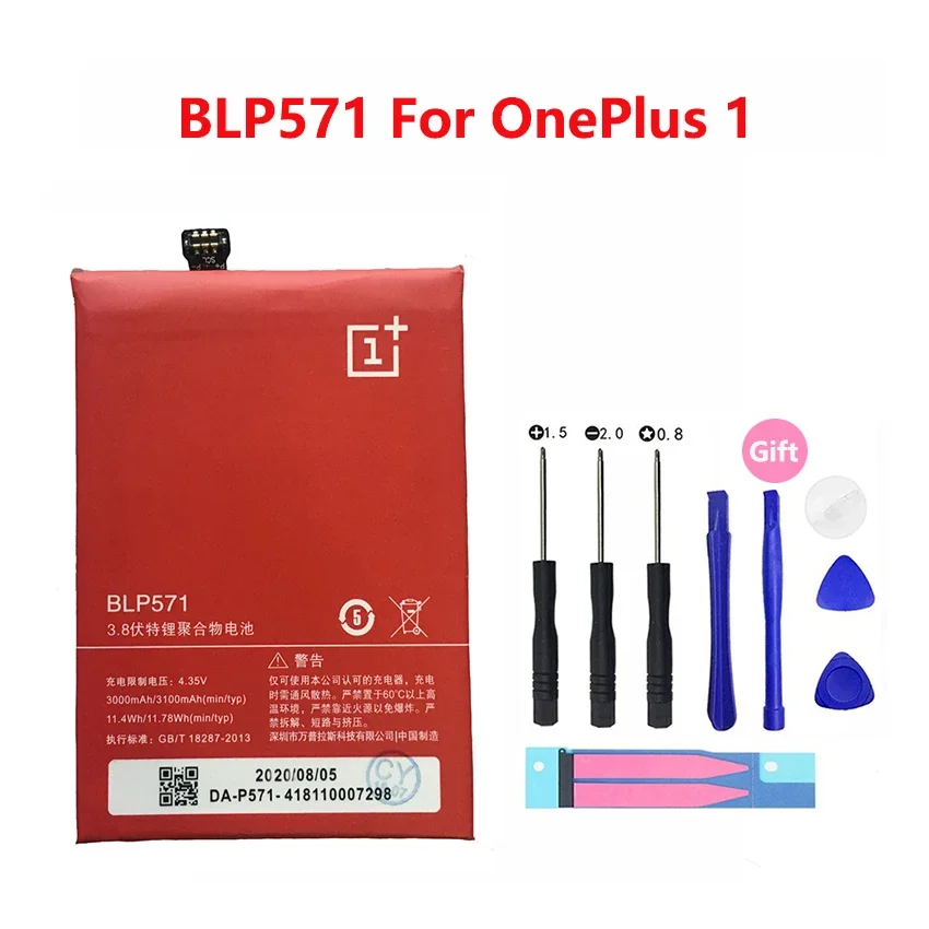 Batería de repuesto 100% Original de alta calidad para Oneplus 1 + One plus 1 2 3 1 + 3 One Plus 3 3T 5 5T 6 6T 7