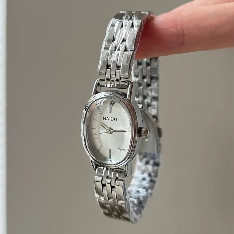 موضة ساعة ذهبية البيضاوي الهاتفي ساعة كوارتز الصلب حزام مؤشر الساعات الرقمية للنساء دروبشيبينغ ساعة Relojes Para Mujer