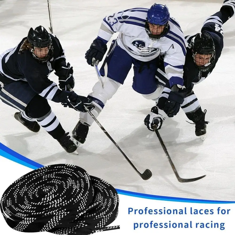 المهنية 84/108 بوصة الهوكي سكيت الأربطة عززت مشمع تلميح دائم الهوكي الأربطة طبقة مزدوجة جديلة الهوكي اكسسوارات التزلج
