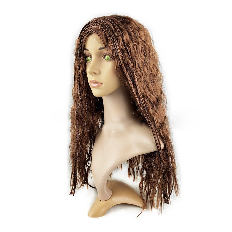 Perruque de déguisement sirène pour fête d'halloween, accessoires de déguisement, casques, perruque de Cosplay, personnage de film, accessoires pour cheveux