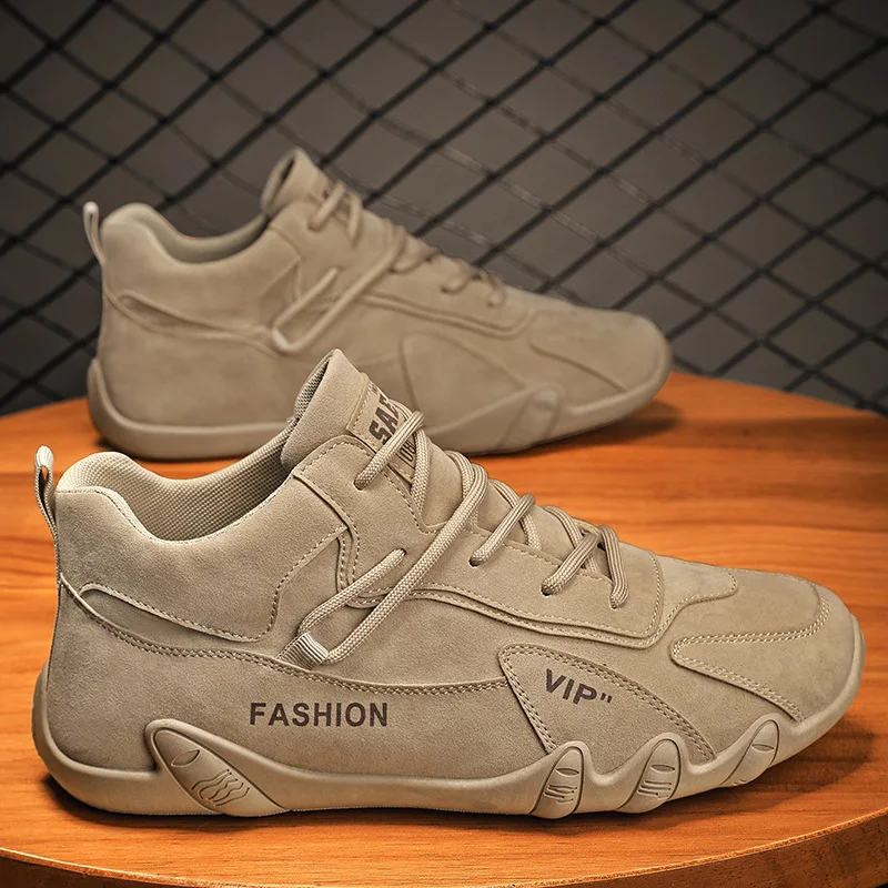 Zapatos de tabla deportivos para hombre, calzado de ocio al aire libre, Protección Laboral antideslizante, ropa de trabajo, zapatos de moda, otoño e invierno, 2023