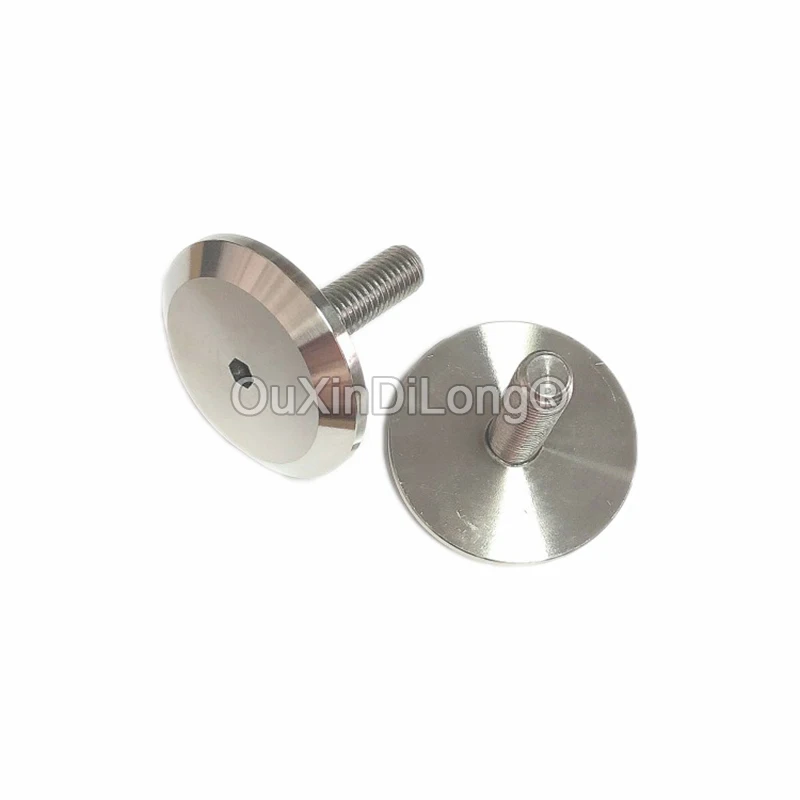 10PCS Solid Stainless Steel Advertising Nails Hexagonal Glass Standoff Glass Guardrail Decorative Fixing Screws Caps GF1135