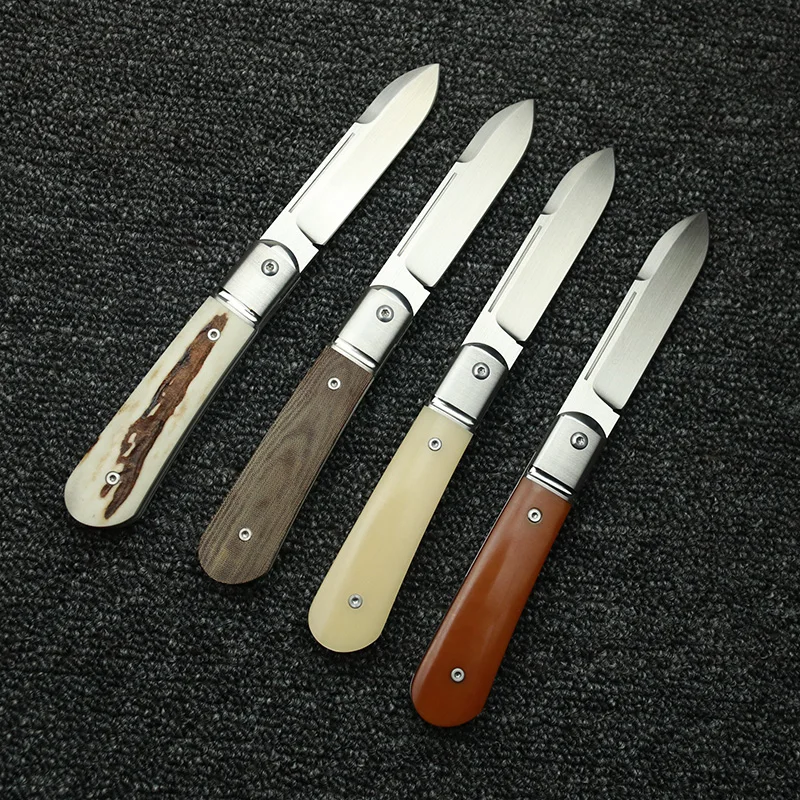 LEMIFSHE NEW deer antler stalk steel handle m390 blade folding knife pocket survival EDC tool camping hunting outdoor knife