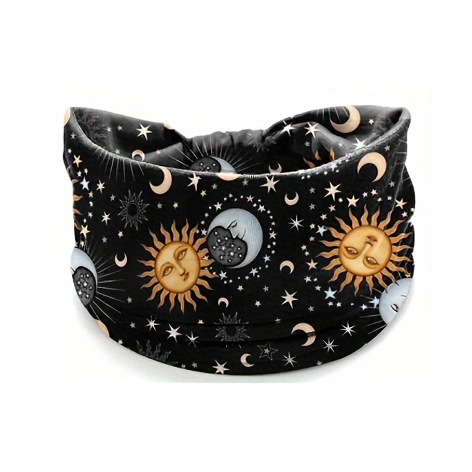 إكسسوارات شعر عصرية مع عصابة رأس من قماش اليوغا البوهيمي واسعة الحواف، ماصة للعرق والقطن المرن #5