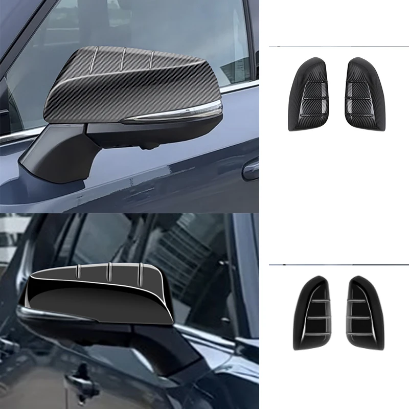 

For Toyota Grand Highlander 2024 2025 Carbon Fiber Car Side Rear view Mirror Cover Trim Sticker Decorative Accessories
