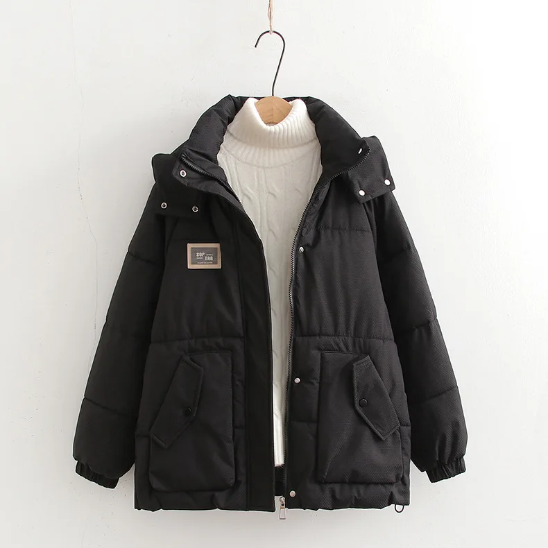 

High Quality Women Winter Thick Warm Cotton Jacket Women Parkas New Breadsuit Jacket Thickened Hooded Padded Jackets Outwear