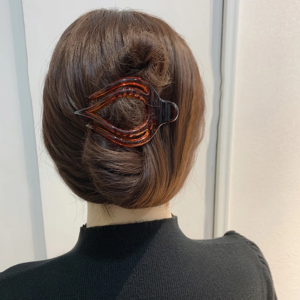 Pinzas para el pelo grandes para mujer, pinza de plástico acrílico con flor, garra de pasador con pico de pato, horquilla para niña, herramientas de