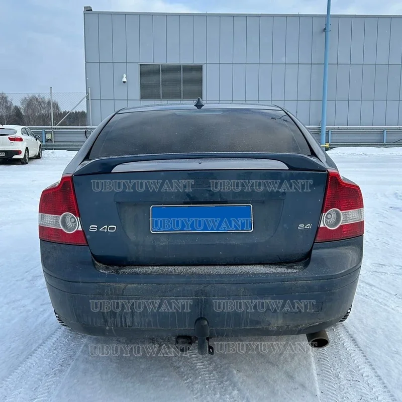 

Спойлер для Volvo S40, углеродное волокно/FRP, материал заднего крыла автомобиля, неокрашенный и цвет праймера, задний спойлер 2006-2013