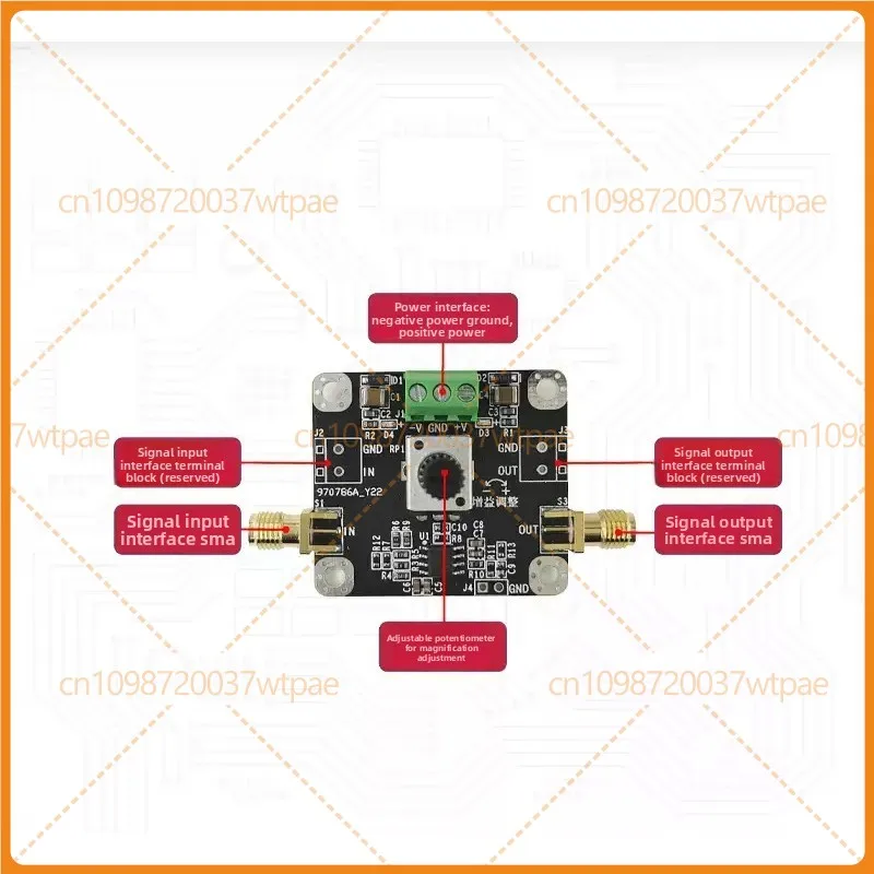 For THS3091 High‑Frequency Operational Amplifier Module,210MHz Bandwidth Current‑Feedback,Adjustable Gain,27V Output