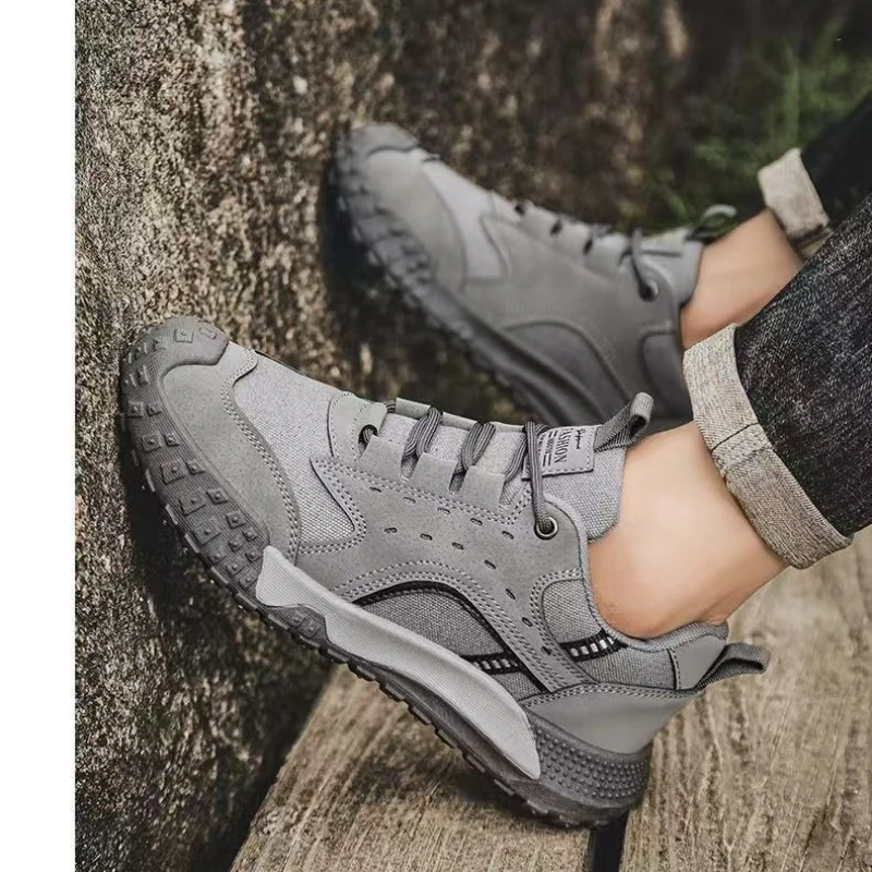 

Мужская обувь для занятий спортом на открытом воздухе, противоскользящая, износостойкая, легкая альпинистская обувь для мужчин, дышащая походная обувь