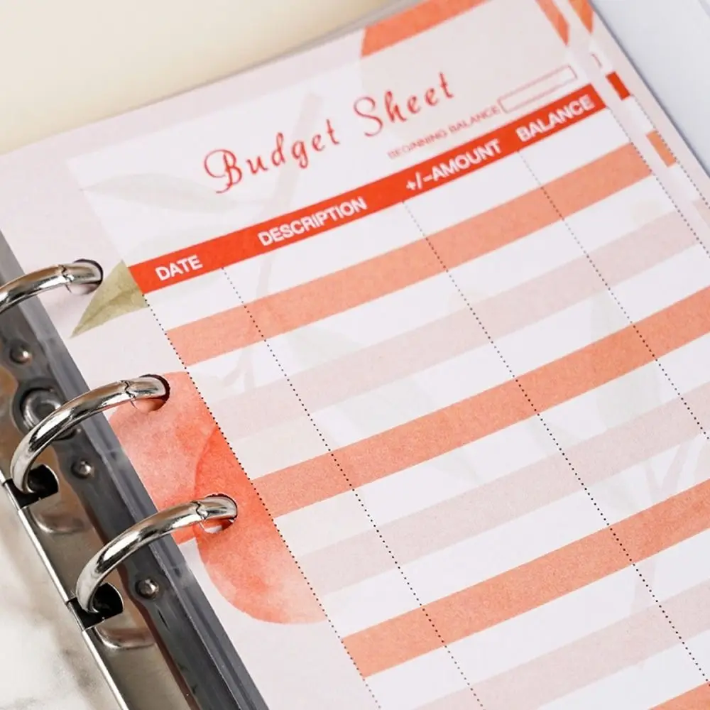 

Project Marbling Money Saving Binder Card Holder PU Savings Challenges Book Waterproof Durable Money Saving Notebook Save Money