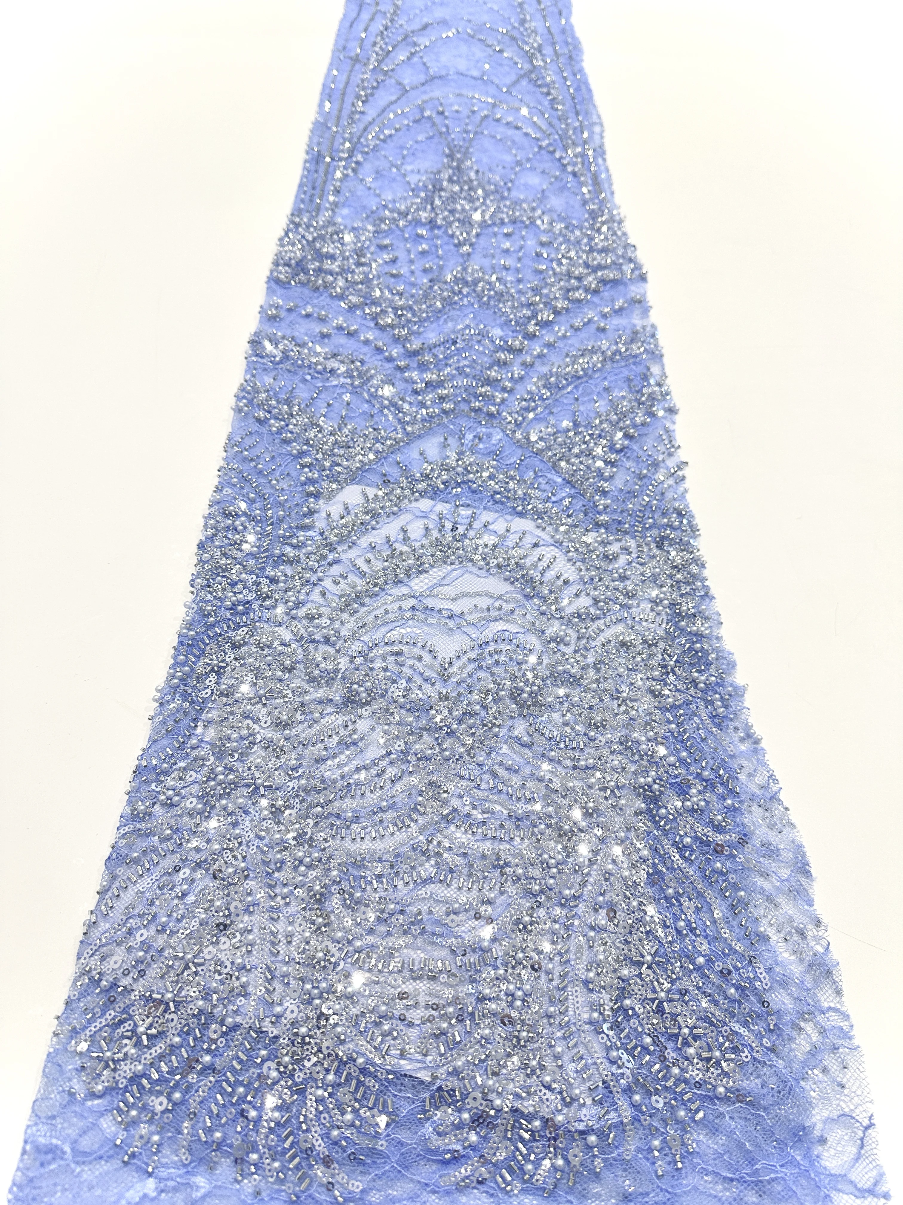 5 ياردة مطرز أقمشة الدانتيل الفرنسية تول التطريز الدانتيل عالية الجودة الأفريقي الترتر الخرز النسيج للنساء فساتين الزفاف