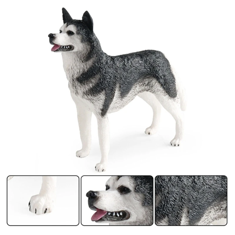 Plastic Hond Model Speelgoed Realistisch Hond Standbeeld Ornament Realistische Dieren Tuin Gazon Mooie Puppy Landschap