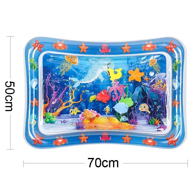 Baby Inflatable Cushion Water Play Mat Toy Infant Tummy Time Playmat  Fun Activity Education Toys for Boys Girls Birthday Gift