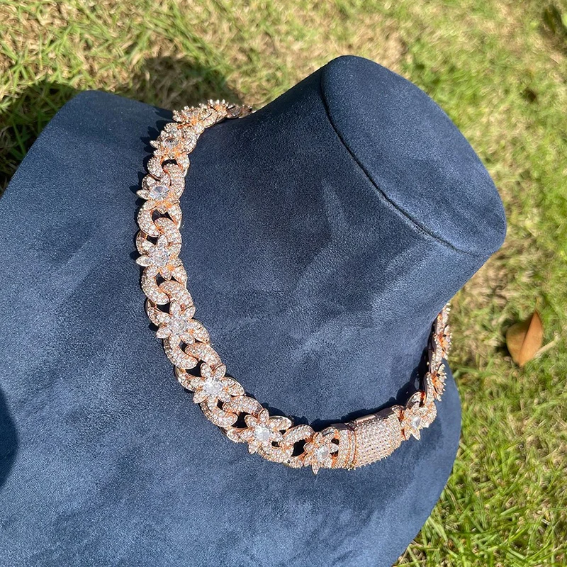 15mm Hip Hop 5A+ CZ Stone Blin - огляд і ціна Cuban Link Chain 12Mm