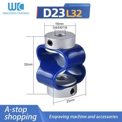 1pc D23 L32 8 Word Encoder Coupling Rubber Flexible Stepping Motor Servo Motor Screw High Torque Flexible Coupling