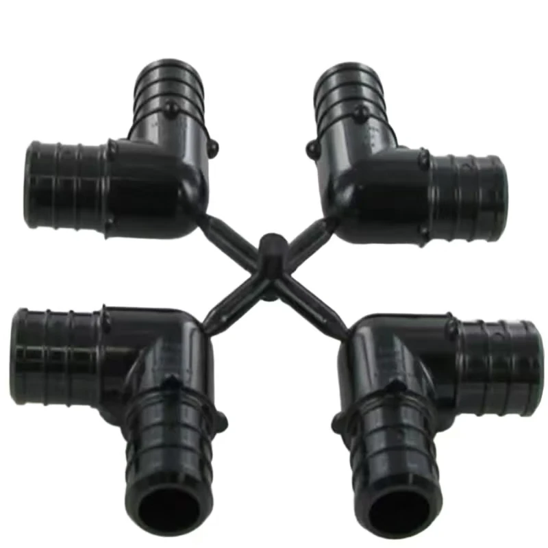Custom Plastic Injection Mould OEM ODM Mould Products Engineering Plastic Four-way Elbow Connector