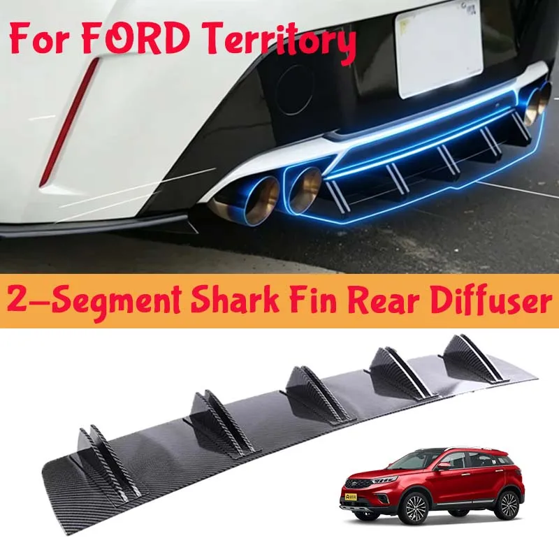 For FORD Territory Shark Fin Rear Diffuser Split Chassis Spoiler Auto Aerodynamic Parts Aerodynamic Modification