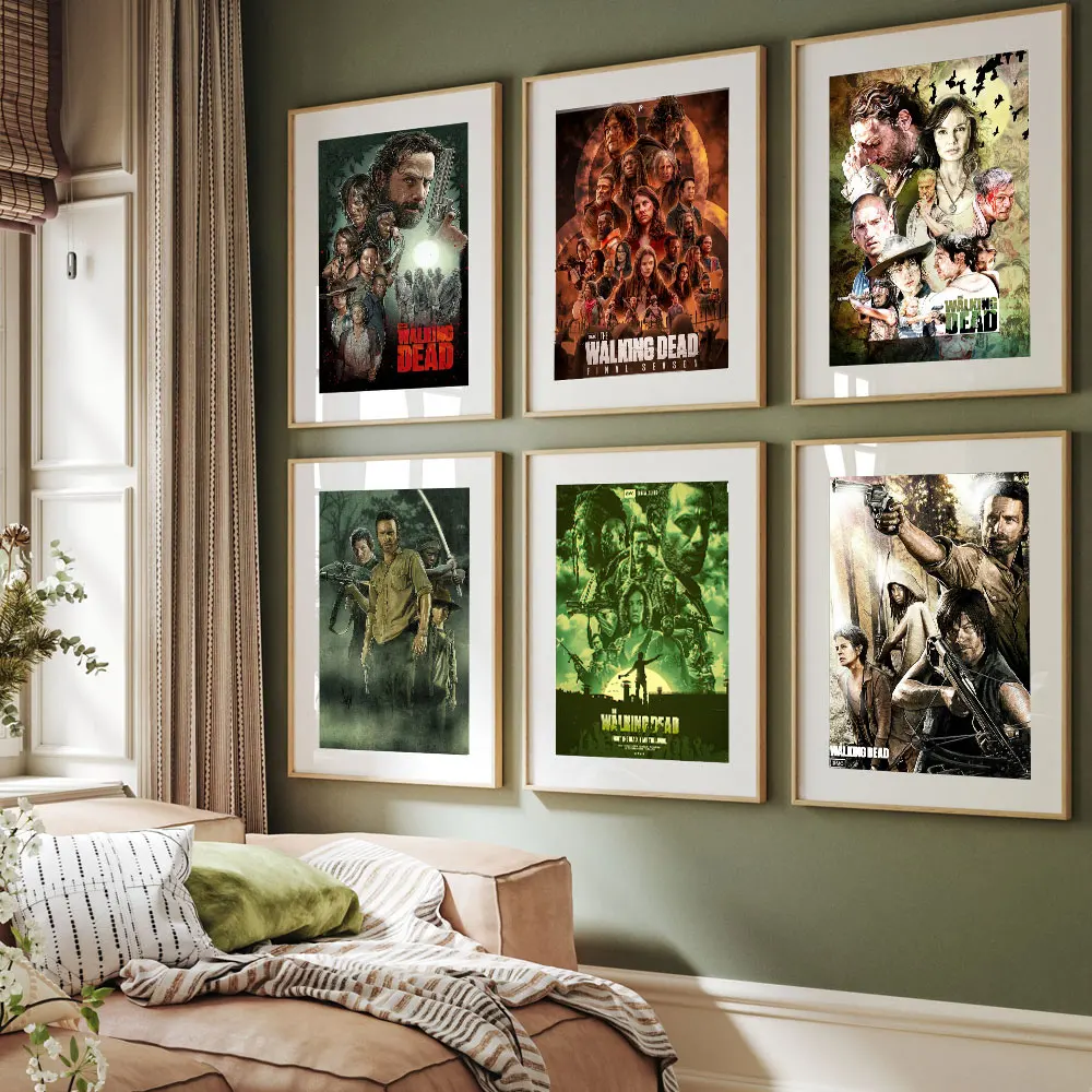 Настенный постер Ходячие мертвецы, Скандинавская эстетическая картина, Картина на холсте для гостиной, бара, игрового мальчика, украшение для дома