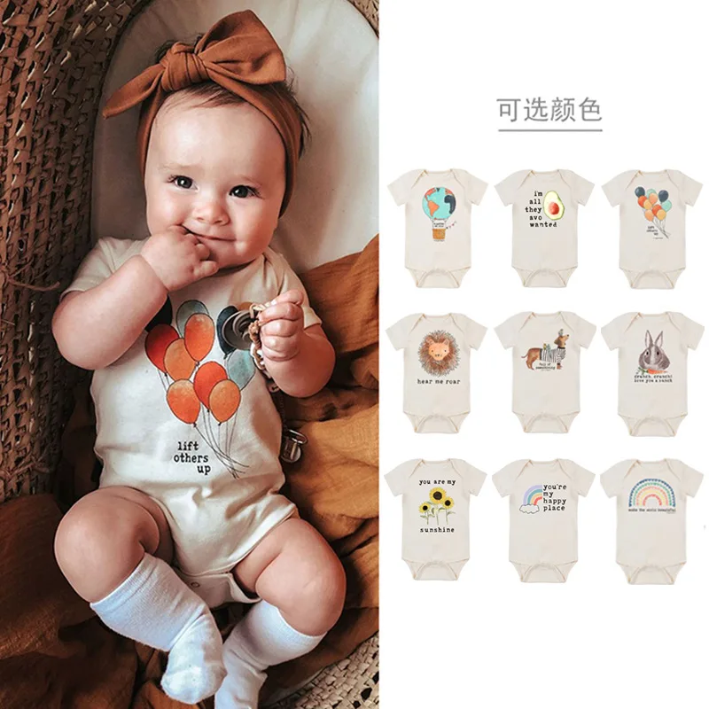 

Jenny&Dave Baby bag fart clothes 2023 new spring and autumn baby floral print jumpsuit for men and women, long sleeved triangle