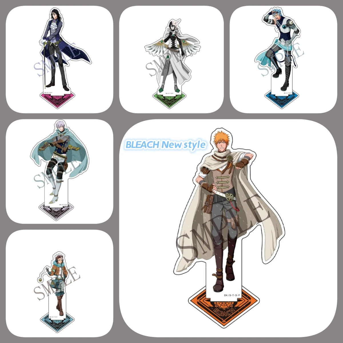 Anime BLEACH Kurosaki Ichigo Inoue Orihime Ishida Uryuu Figures Acrylic Stand Model Toys Desk Decoration Collection Gift