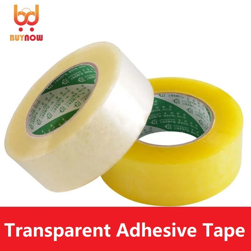 Manufacturer Supply High Viscosity Transparent Yellow Self-Adhesive Tape with 4.2cm Width for Express Packing and Sealing