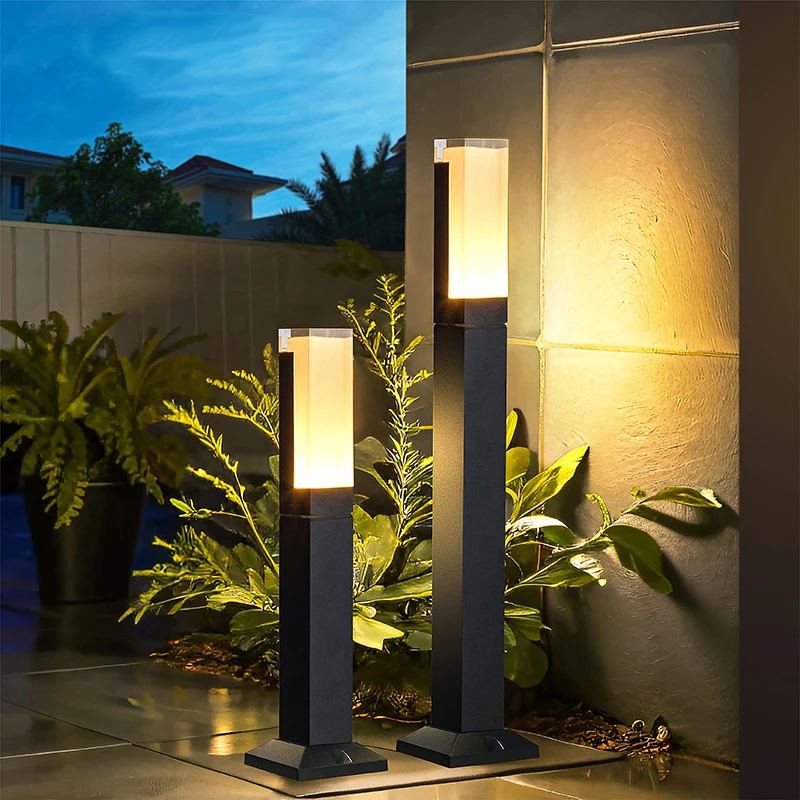 LED Outdoor Landscape Lighting IP65 Waterproof 7W COB Lawn Lamp AC85-265V Aluminum Pillar Garden Path Street Square Decoration