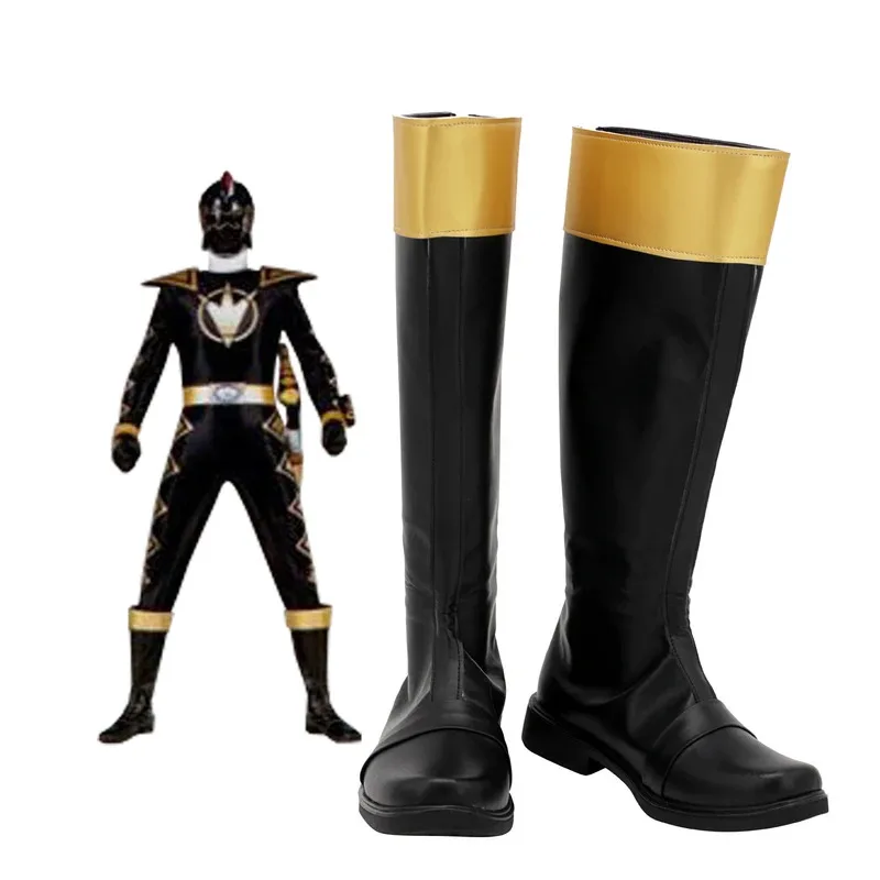 

Bakuryuu Sentai Abaranger Abare Black Asuka Cosplay Boots Black Shoes Custom Made