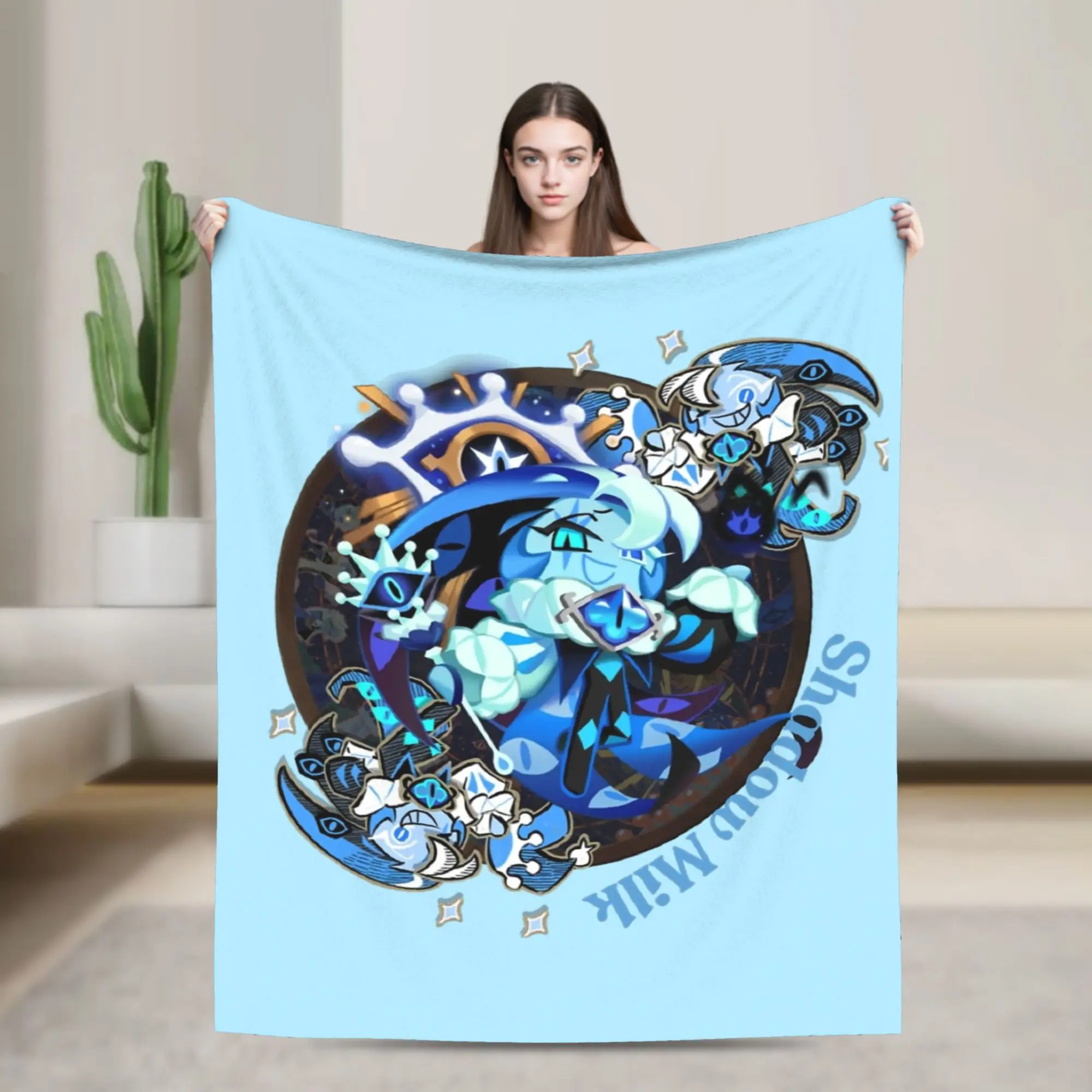 Shadow Milk Cookie Run Kingdom Blankets Flannel  Winter  Breathable Ultra-Soft Throw Blankets for Bedding Car Bedspreads