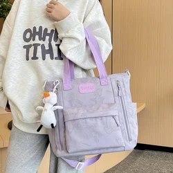 New Multifunctional Ladies Shoulder Bag Lightweight Large Capacity Commuting Female Handbag Senior Travel Girls Cute Bear Bag