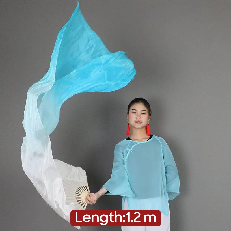 Belly Dance Performance Accessories Fan Imitation Silk Material Veil Dance Outfits Accessory Gradient Color For Adult Women