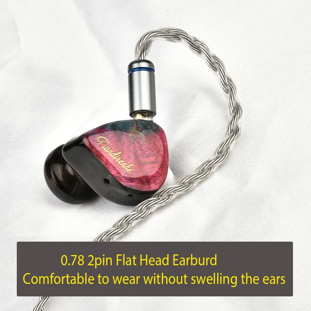 New TD26 14mm Dynamic Driver In Ear Earphone Flat Head Plug Earburd 0.78 2Pin Replaceable Cable Headset Earbud 3.5 4.4mm