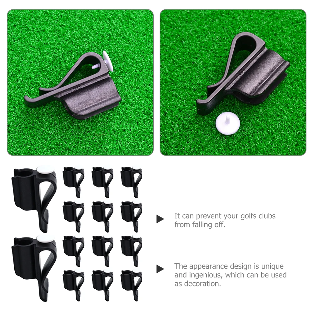 

14 Pcs Golf Club Clip Spring Loaded Clips Putter Holders Bag for Accessory Shaft Clamp