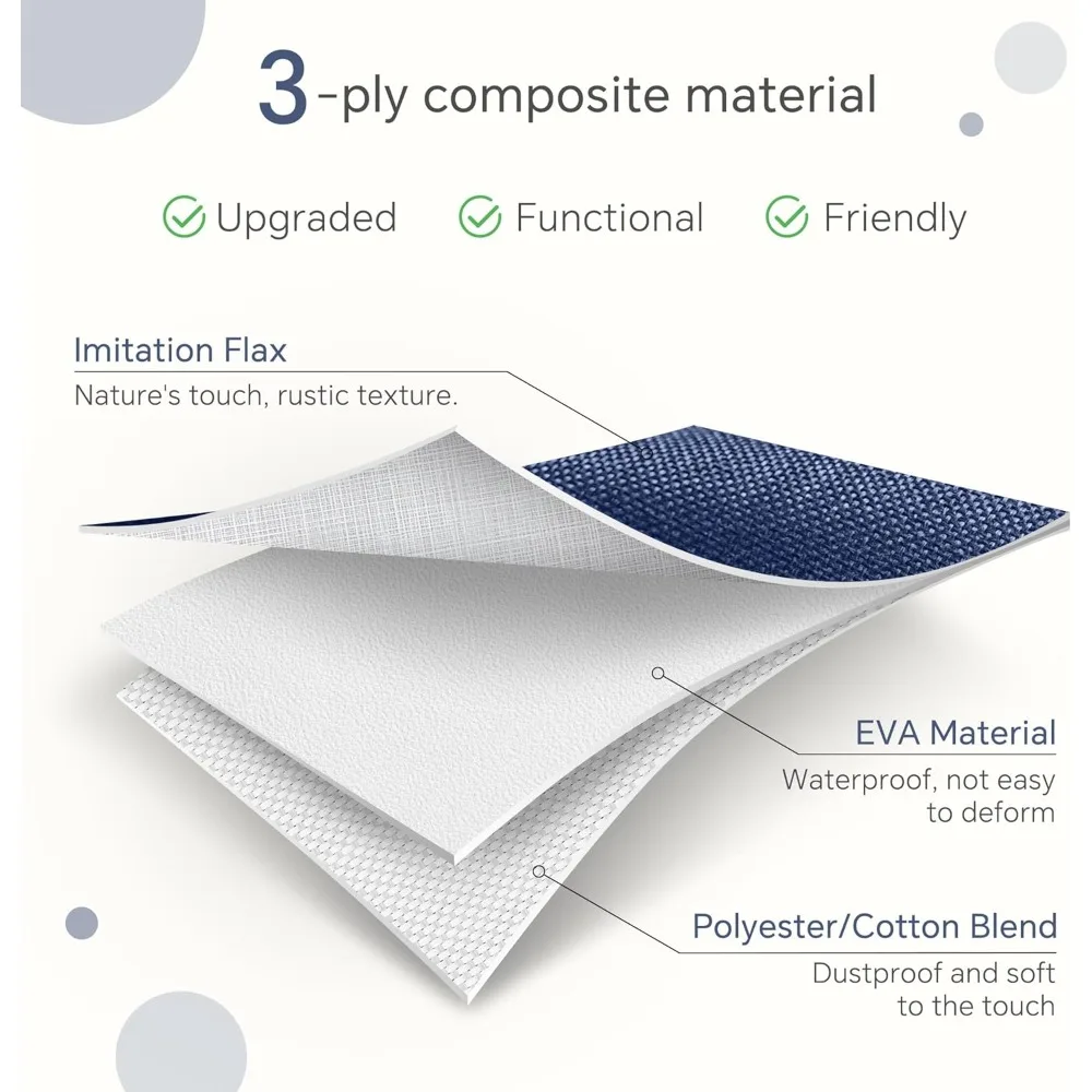 6-Pack 11x11 Inch Cube Storage Baskets with Cotton Handles for Organizing Closets, Shelves, Clothes, Toys, and Towels in White a