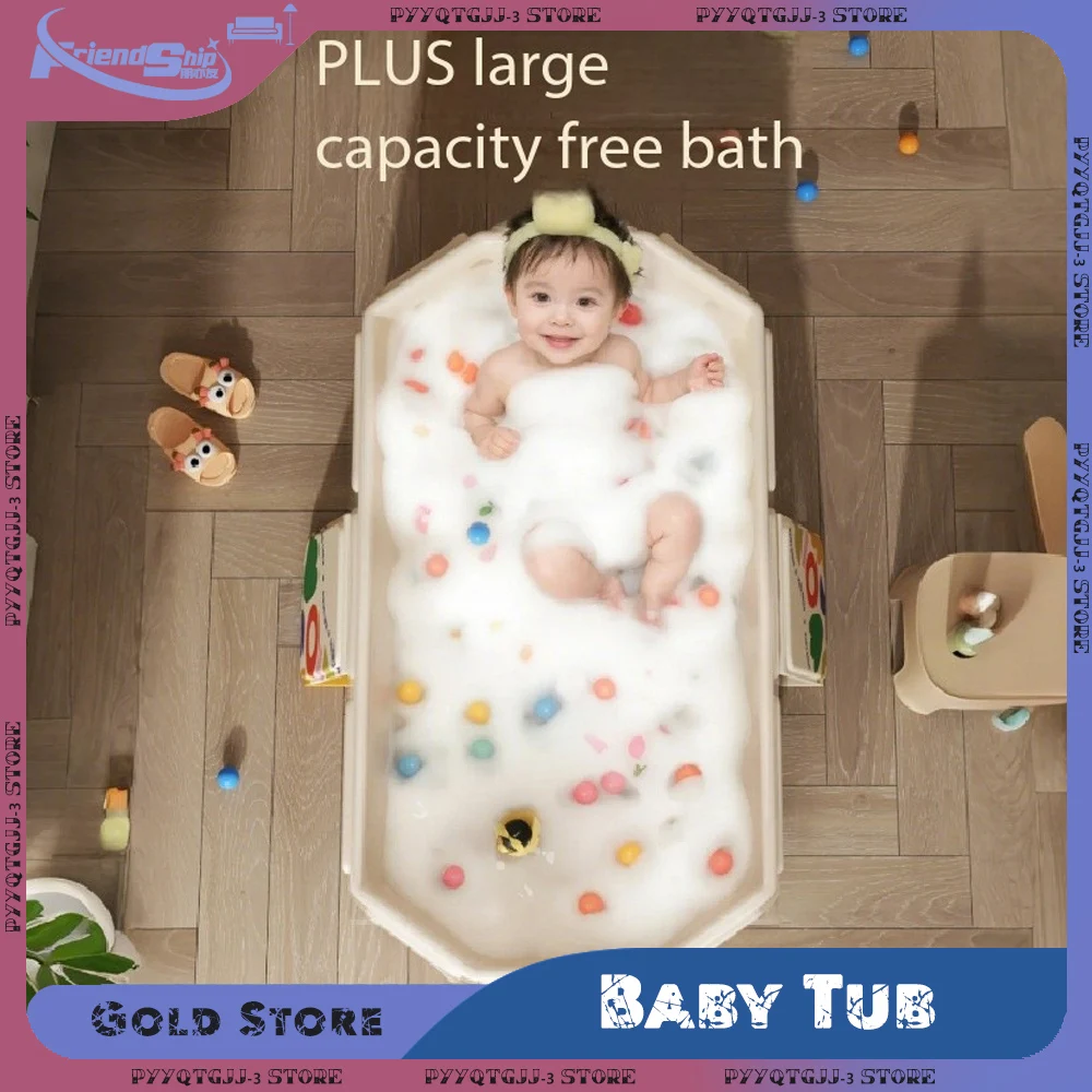 Baby Bath Tubs Folding Durable Baby Tub Portable PVC Thicken SPA Hot Large Tubs with Shower Car Use Newborn Child Bathtub ﻿