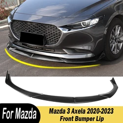 For Mazda 3 Axela 2020 2021 2022 2023 3Pcs Car Front Bumper Spoiler Lip Diffuser Splitter Body Kits