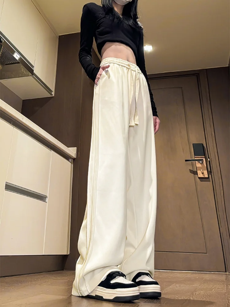 

Мужские спортивные брюки свободного кроя в стиле хип-хоп, американские, в уличном стиле, осенние, модные, брендовые, струящиеся, широкие, повседневные брюки