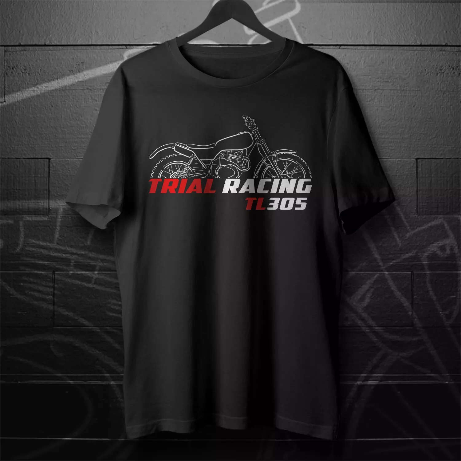 

TL 305 1975 Motorcycle T shirt Graphic Casual Summer Short Sleeves 100% Cotton Cool Tee