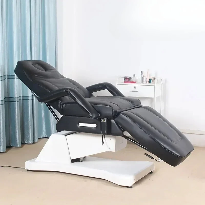 Automatic lifting massage folding bed Electric eyebrow tattooing beauty bed