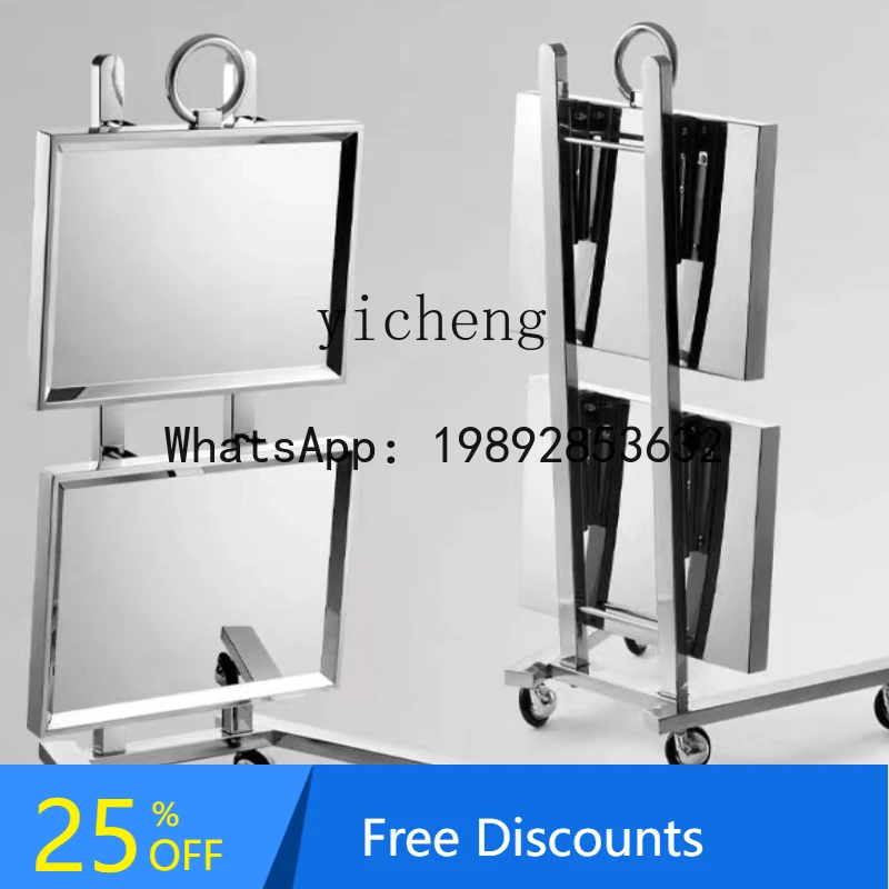 AA barber shop special perm and dyeing car acrylic stainless steel hair salon trolley tools