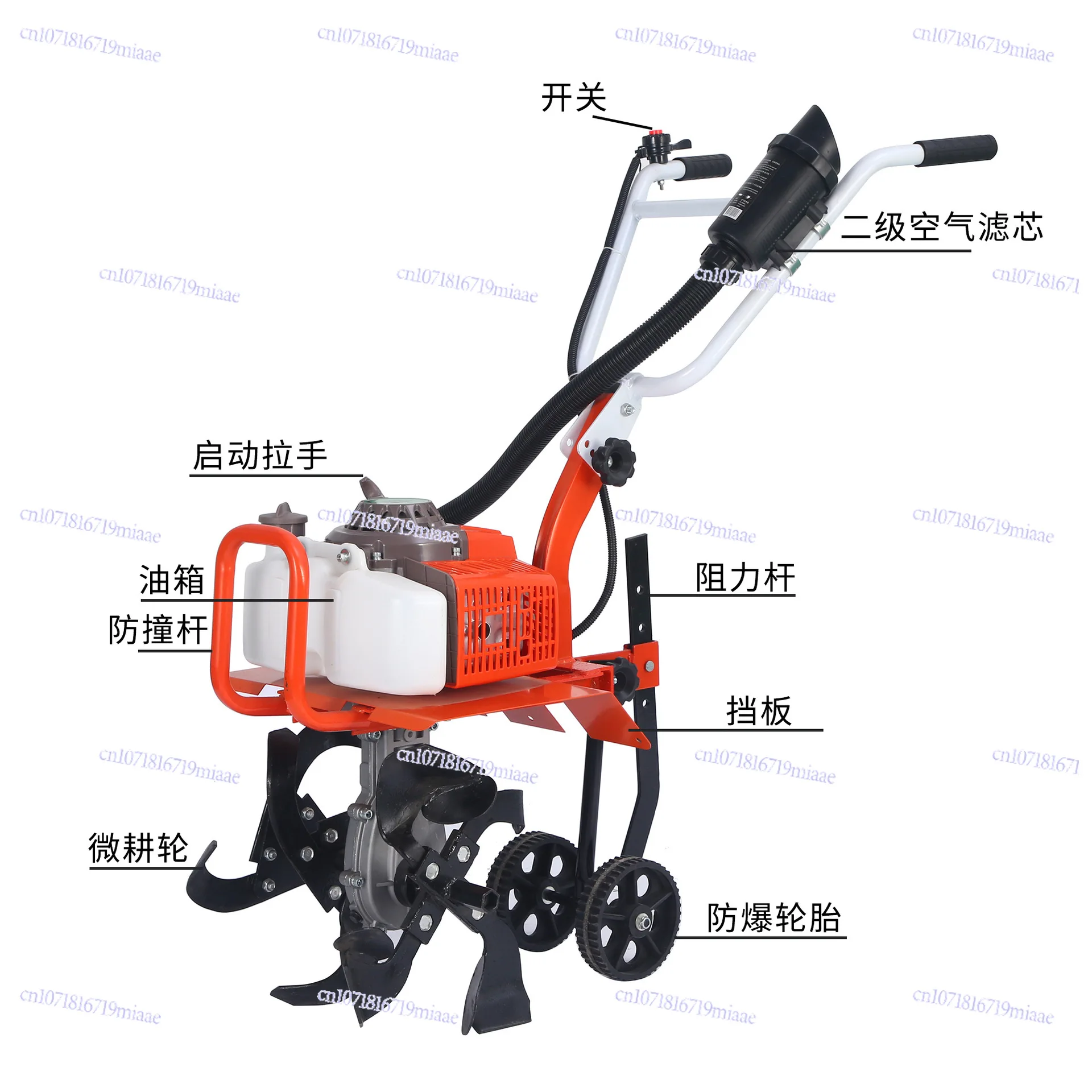 Micro Tiller Agricultural Rotary Tiller Scarifier Tiller Trencher Lawn Mower Lawn Mower Home