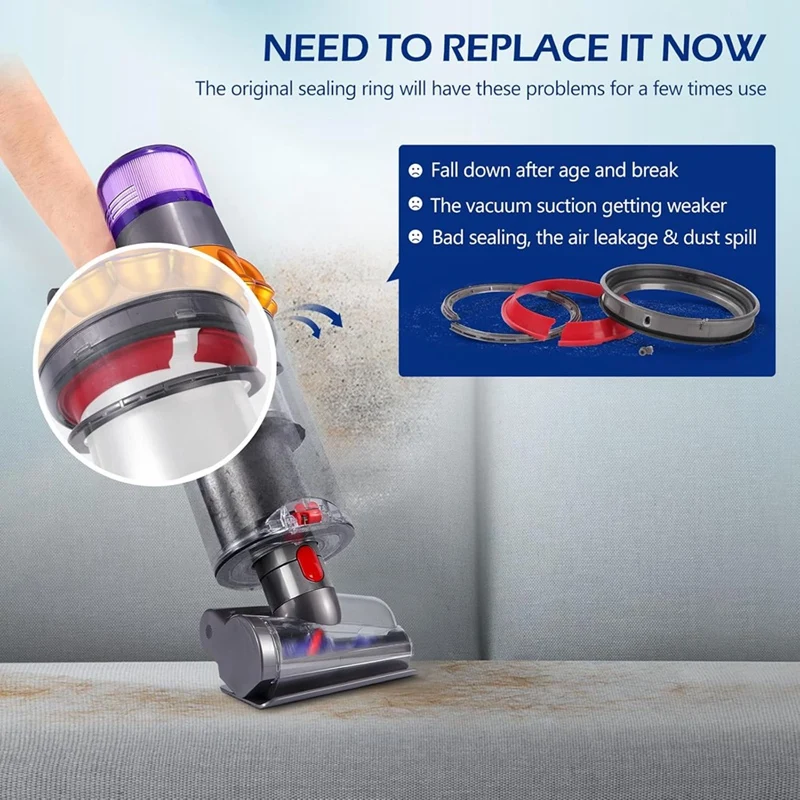 Anneau de Bacs à Poussière pour Aspirateur Dyson V11, V10, Gen5, Pièces de Rechange