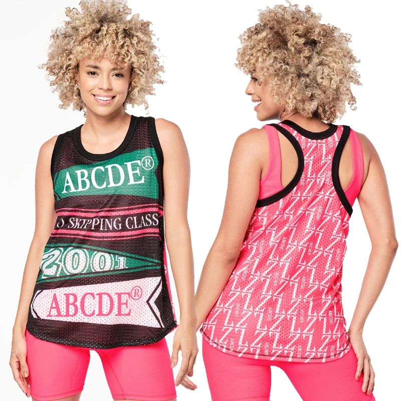 ABCDE Fitness Clothes Running Sports Dancing Group Quick-drying Mesh Sleeveless Vest Fluorescent New