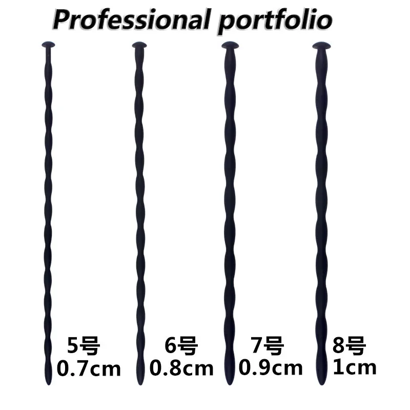 8 قطعة/المجموعة سيليكون طويل الحصان العين قسطرة الإحليل قضيب السبر لعبة استثارة القضيب مجرى البول موسع تحفيز الجنس لعب الكبار للرجال 18