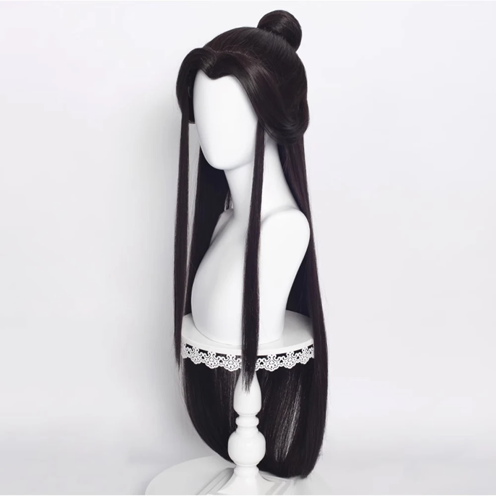 RANYU Tian Guan Ci Fu Hu Hua Cheng Xie Lian Wig Synthetic Long Straight Black Anime Cosplay Hair Wig for Party