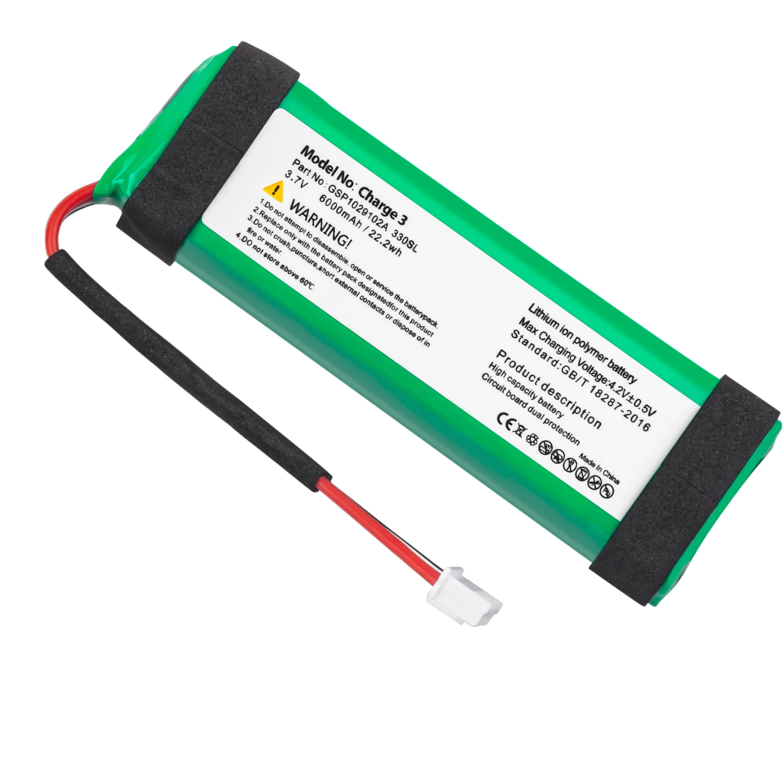 3.7v 6000mah Real capacity 100% New For JBL charge 3 GSP1029102A Wireless Bluetooth audio battery