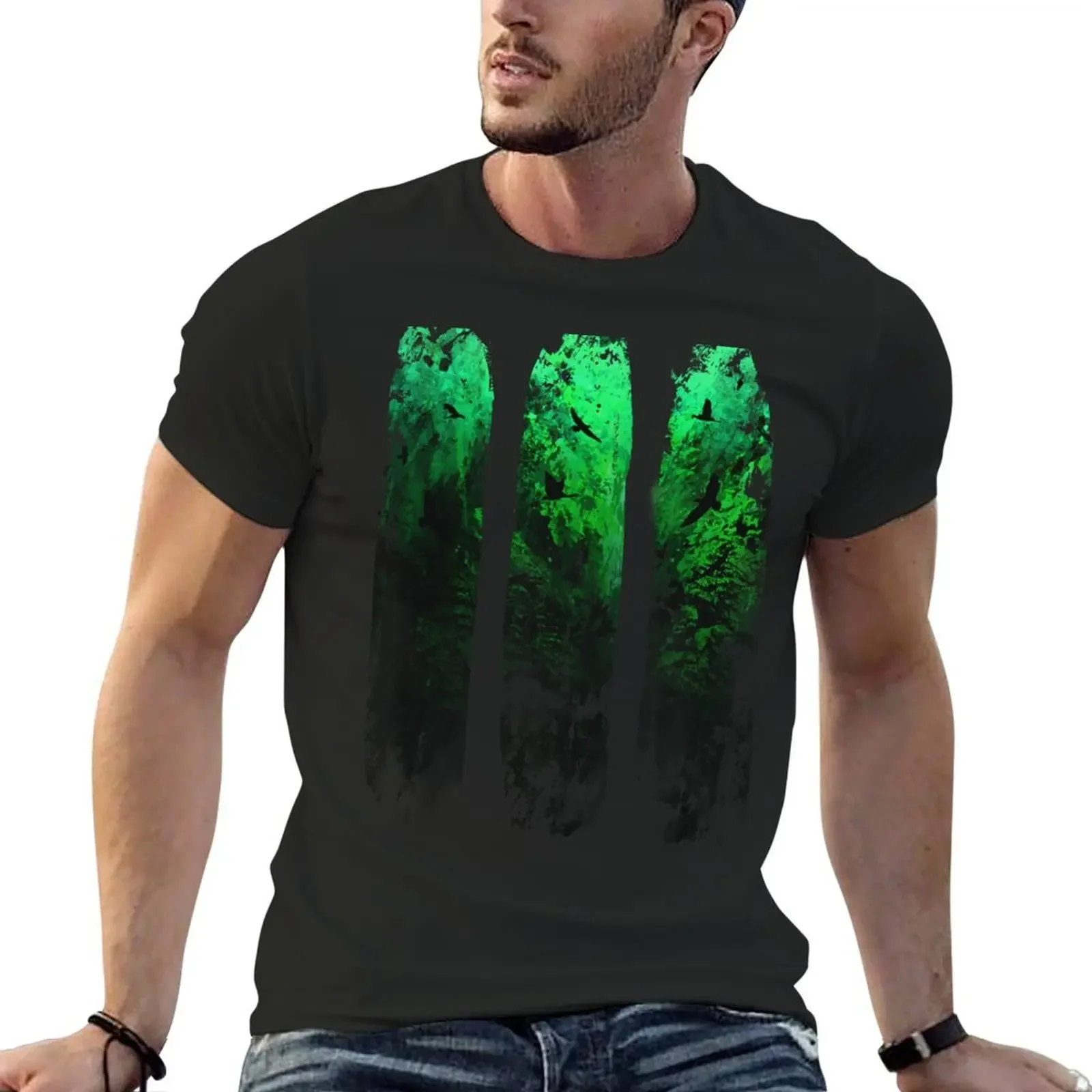 Rainforest Brush Strokes T-Shirt Blouse graphic t shirts boys animal print new edition luxury clothes men